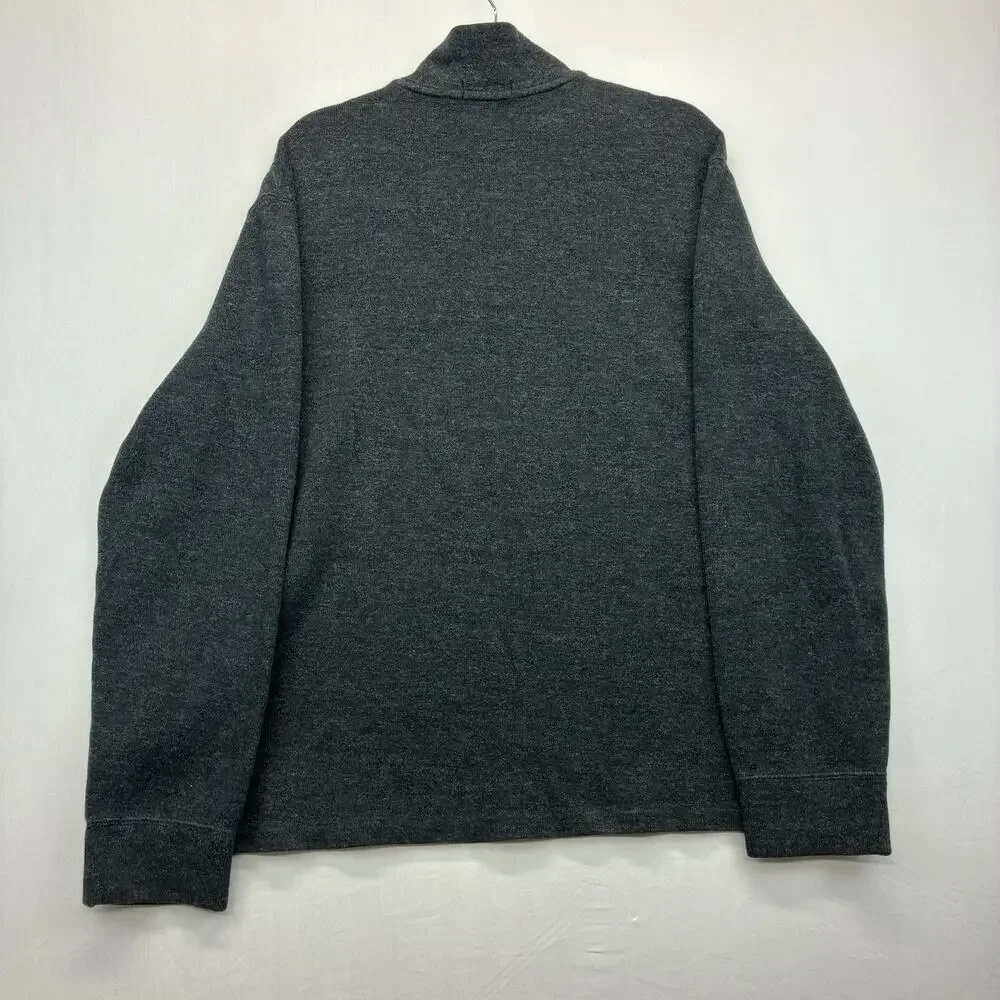 Polo Ralph Lauren Men’s XL 1/4 Zip Pullover Sweater Gray Pony Cotton